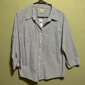 L.L. Bean Pinstripe Button Down
